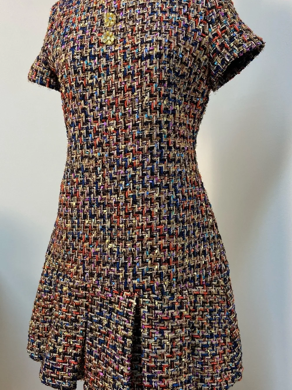 Betsey Johnson Multicolor Tweed Mini Dress - Picture 2 of 8